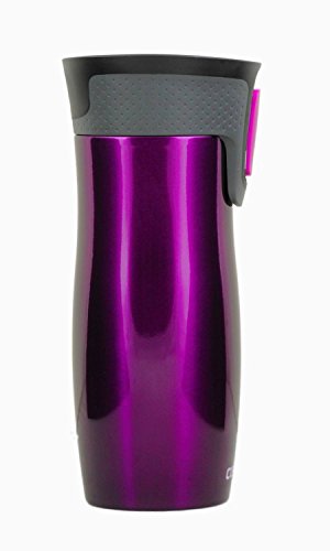 Contigo West Loop Autoseal Travel Mug, Stainless Steel Thermal Mug, Vacuum Flask, Leakproof, Coffee Mug with BPA Free Easy-Clean Lid, Raspberry, 470 ml