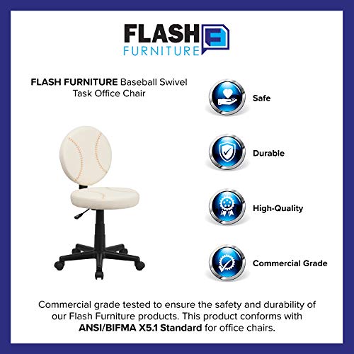 Flash Furniture Jonathan Baseball Swivel Task Office Chair