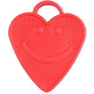 Happy Weight Heavy Happy Heart Balloon Weight, 100g, Red Heart, 10 Piece