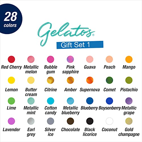 Faber-Castell Gelatos Original Gift Set - 28 Colors - Multi-Purpose Art Color Sticks Set, 34 Piece Gift Set