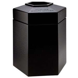 commercial zone hexagon trash can - black - 45 gal.