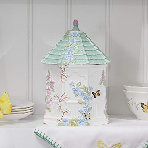 Lenox Butterfly Meadow Figural Gazebo Cookie Jar, 10-Inch, White