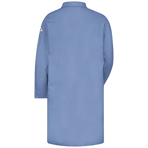 Bulwark FR-KEL2LB RG Men's FR Lab Coat, Light Blue, Small