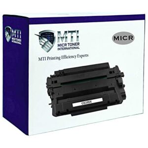 MICR Toner International Compatible Magnetic Ink Cartridge High Yield Replacement for HP CE255X 55X LaserJet P3010 P3015 M521 M525