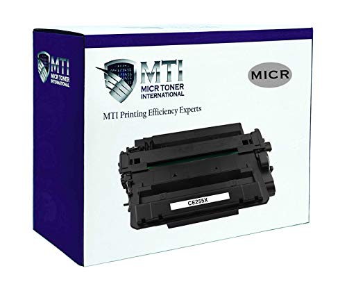 MICR Toner International Compatible Magnetic Ink Cartridge High Yield Replacement for HP CE255X 55X LaserJet P3010 P3015 M521 M525