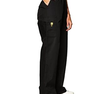 WonderWink Women's Quebec Full Elastic Cargo Pant, Black, XX-Large