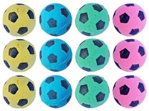 petfavorites foam soccer balls cat toys - pack of 12