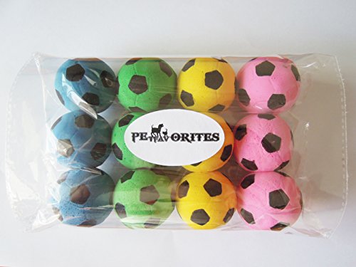 PETFAVORITES Foam Soccer Balls Cat Toys - Pack of 12