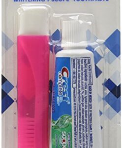 Dental Source Travel Toothbrush and Crest Toothpaste Kit, Assorted, 0.85 Ounce