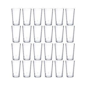carlisle foodservice products stackable plastic tumbler, 16 ounce, clear, (pack of 24)