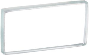 united scientific glp1x2-p glass streak plate, 2" height x 1" width x 1/4" thick (pack of 10)