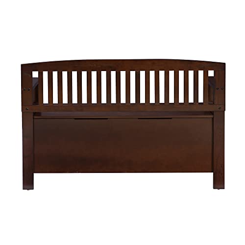 Linon Home Dcor Linon Home Decor Cynthia Storage Bench, 50"w x 17.25"d x 32"h, Walnut