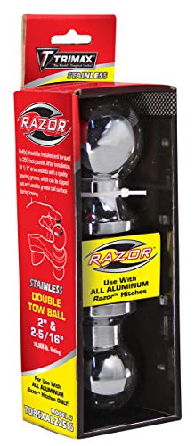 Trimax 2" & 2-5/16" Double Tow Ball Stainless Steel TDBSX22516, Box Packaging