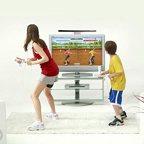 JINHEZO Replacement Wired Infrared IR Ray Motion Sensor Bar Compatible Nintendo Wii and Wii U Console (Silver/Black)