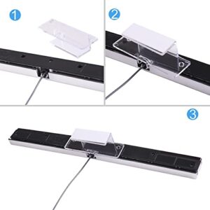 JINHEZO Replacement Wired Infrared IR Ray Motion Sensor Bar Compatible Nintendo Wii and Wii U Console (Silver/Black)