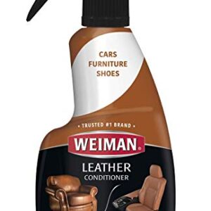 Weiman Leather Cleaner and Conditioner for Furniture - Cleans Conditions and Restores Leather Surfaces - UV Protectants Help Prevent Cracking or Fading of Leather Car Seats, Shoes, Purses