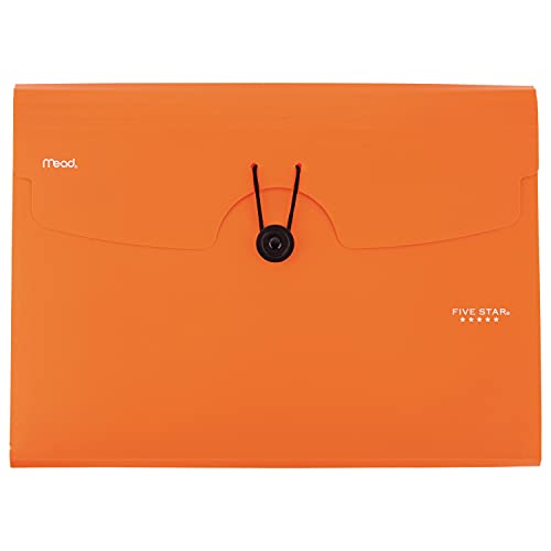 Five Star 6-Pocket Expanding File, 13 x 9.38 Inches, Orange (72923)