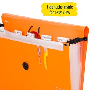 Five Star 6-Pocket Expanding File, 13 x 9.38 Inches, Orange (72923)