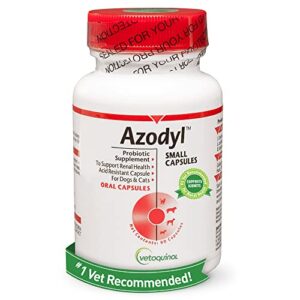 vetoquinol azodyl for dogs and cats, helps support normal kidney function and health for dogs and cats, supports the function and health of kidneys in dogs and cats, 90 ct