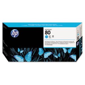 hp hewc4821a c4821a (hp80) printhead & cleaner, cyanfull carton of:10 ea