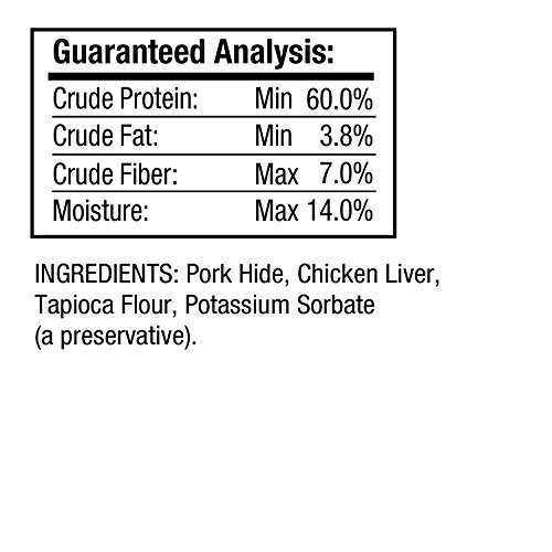 Good'n'Fun Chicken Liver Twists, Dog Chew Sticks, Premium Pork Hide and Chicken Liver Inside, 6 Count