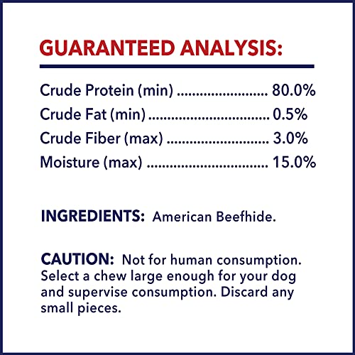 Pet Factory 100% Made in USA Beefhide 8" Rolls Dog Chew Treats - Natural Flavor, 10 Count/1 Pack