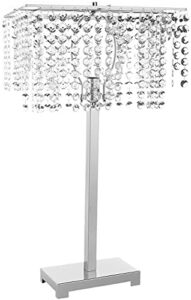 ore international 732 28-inch crystal strings table lamp, 28" x 9.5" x 15.5"