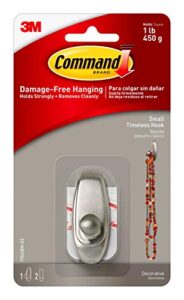 command 17062bn wall hooks, small, brushed nickel