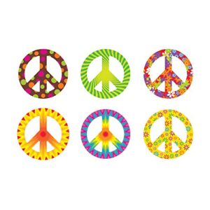 trend enterprises, inc. peace signs patterns classic accents variety pack, 36 ct