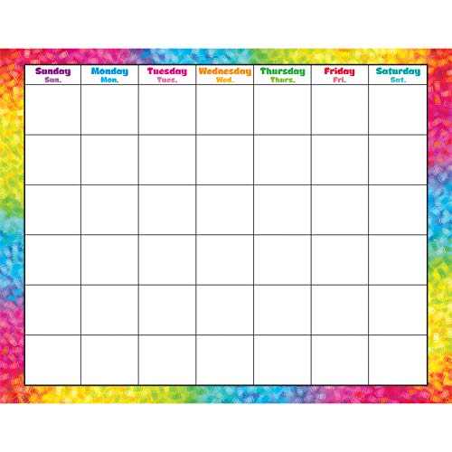 TREND enterprises, Inc. Colorful Brush Strokes Wipe-Off Calendar, Monthly