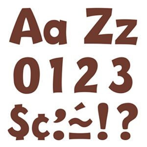 chocolate brown 4-inch playful uppercase/lowercase combo pack (english/spanish) ready letters®