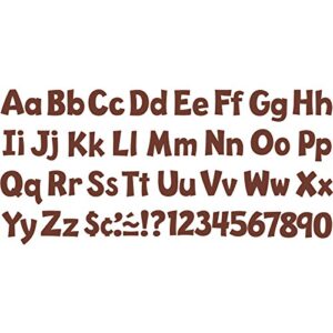 Chocolate Brown 4-Inch Playful Uppercase/Lowercase Combo Pack (English/Spanish) Ready Letters®