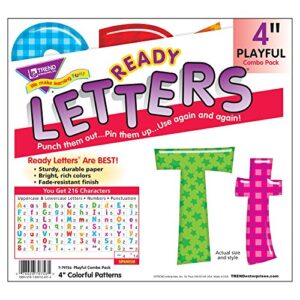 Trend Enterprises Ready Letters Colorful Patterns, 4 Inches, Set of 216