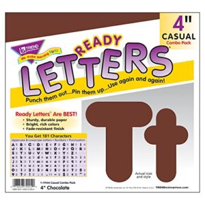 Chocolate Brown 4-Inch Casual Uppercase/Lowercase Combo Pack Ready Letters®