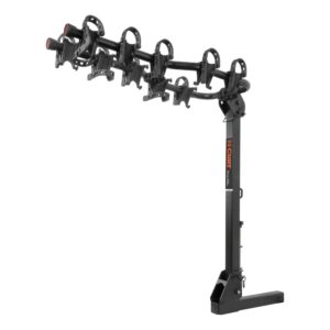 curt 18065 premium trailer hitch bike rack mount, fits 2-inch receiver, 5 bicycles, black