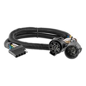 curt 56584 replacement vehicle-side custom uscar 5-pin trailer wiring harness , black