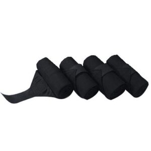 intrepid international standing bandages 6" x12' black set of 4, black