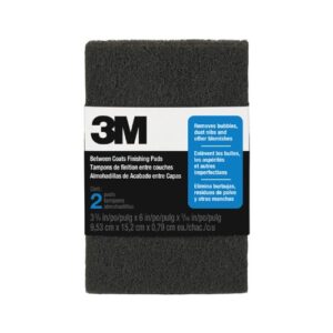 3m 10144na 3-3/4 by 6 by 5/16-inch between coats finishing pads, 12 per case
