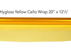 Hygloss Products Cellophane Roll – Cellophane Wrap for Crafts, Gifts, and Baskets 20 Inch x 12.5 Feet, Yellow, Model: n/a