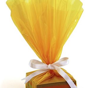 Hygloss Products Cellophane Roll – Cellophane Wrap for Crafts, Gifts, and Baskets 20 Inch x 12.5 Feet, Yellow, Model: n/a