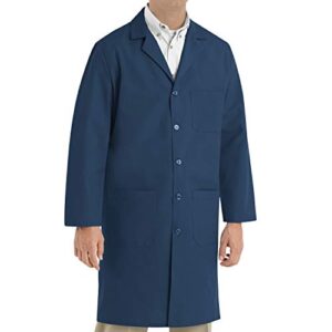 red kap men's exterior pocket original lab coat, navy, 44