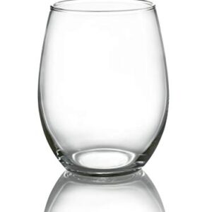 ARC International Cachet 21 Ounce Stemless Wine Glass, Set of 4, 4 Count (Pack of 1), Clear