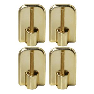 evideco french home goods self adhesive hooks sash rod kitchen curtains set of 4 - gold