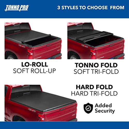 Tonno Pro Lo Roll, Soft Roll-up Truck Bed Tonneau Cover | LR-4010 | Fits 2005 - 2021 Nissan Frontier 6' 1" Bed (73.3")