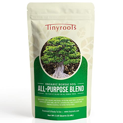 Bonsai Outlet Bonsai Soil Mix - Tinyroots All Purpose Organic Mixed Bonsai Tree Blend + Used for All Varieties of Bonsai Trees, 2.5qts