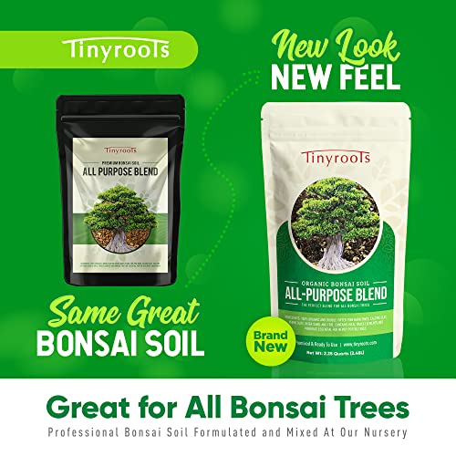 Bonsai Outlet Bonsai Soil Mix - Tinyroots All Purpose Organic Mixed Bonsai Tree Blend + Used for All Varieties of Bonsai Trees, 2.5qts