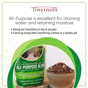 Bonsai Outlet Bonsai Soil Mix - Tinyroots All Purpose Organic Mixed Bonsai Tree Blend + Used for All Varieties of Bonsai Trees, 2.5qts