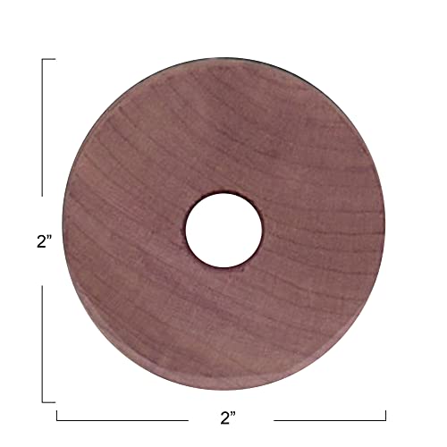 Household Essentials 14316-1 Cedar Fresh Red Cedar Wood Rings for Hangers | Set of 20