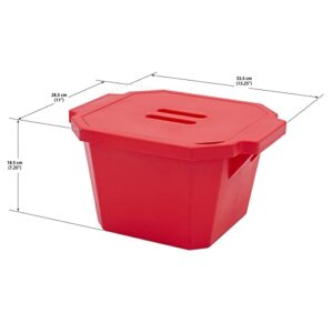 SP Bel-Art Magic Touch 2 High Performance Red Ice Bucket; 4.0 Liter, with Lid (M16807-4003) - Item Design Might Vary