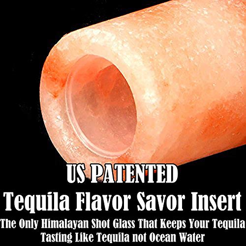 The Spice Lab Tequila Shot Glasses - Pink Himalayan Salt Tequila Shot Glasses - 4 Pack - Just Pour, Shoot and Bite a Lime - Natural – Perfect for your Bar